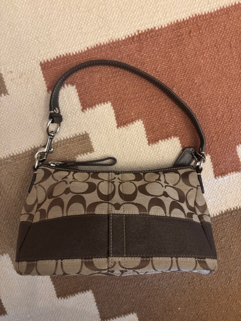 Coach Tan and Brown Mini Bag EUC - Picture 8 of 13